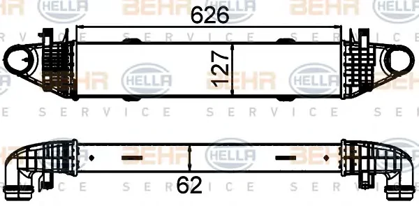 8ML 376 899-191 BEHR/HELLA/PAGID Интеркулер (радиатор интеркулера) (фото 1)