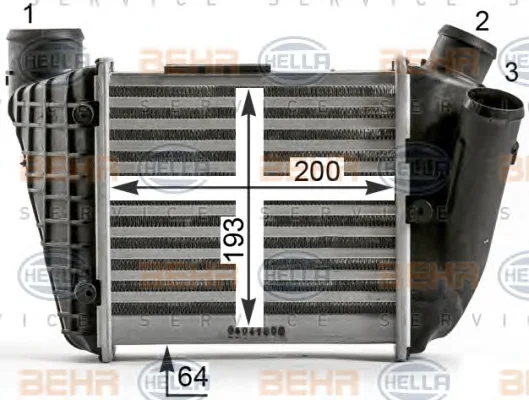 8ML 376 900-351 BEHR/HELLA/PAGID Интеркулер (радиатор интеркулера) (фото 1)