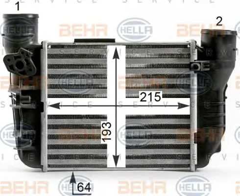 8ML 376 900-371 BEHR/HELLA/PAGID Интеркулер (радиатор интеркулера) (фото 1)