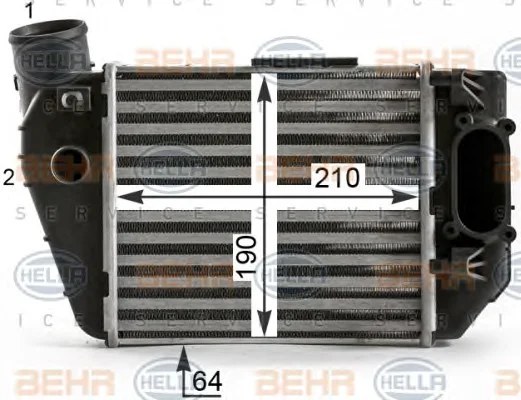 8ML 376 900-381 BEHR/HELLA/PAGID Интеркулер (радиатор интеркулера) (фото 1)