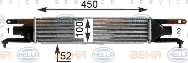 8ML 376 900-401 BEHR/HELLA/PAGID Интеркулер (радиатор интеркулера) (фото 1)