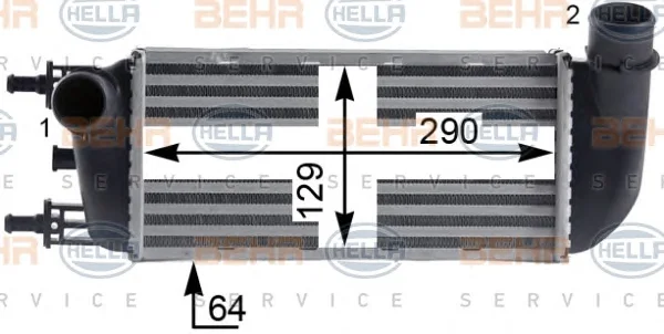 8ML 376 900-421 BEHR/HELLA/PAGID Интеркулер (радиатор интеркулера) (фото 1)