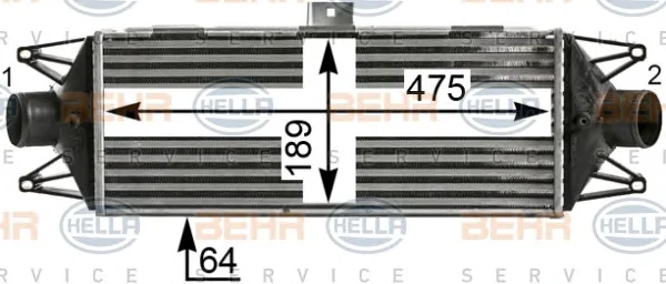 8ML 376 900-451 BEHR/HELLA/PAGID Интеркулер (радиатор интеркулера) (фото 1)