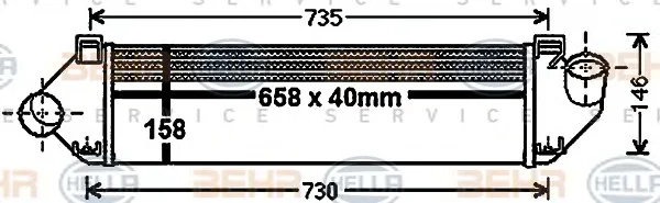 8ML 376 900-581 BEHR/HELLA/PAGID Интеркулер (радиатор интеркулера) (фото 1)