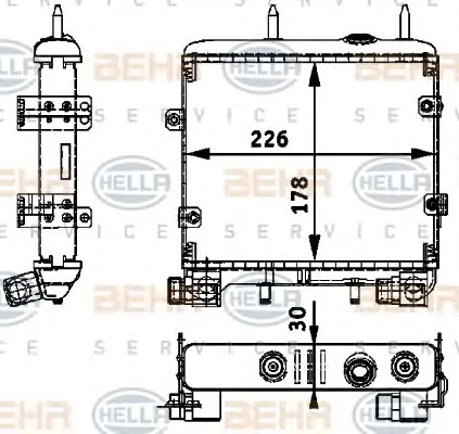 8MO 376 725-281 BEHR/HELLA/PAGID масляный радиатор двигателя (фото 1)