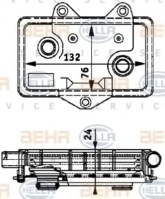 8MO 376 726-051 BEHR/HELLA/PAGID масляный радиатор двигателя (фото 1)