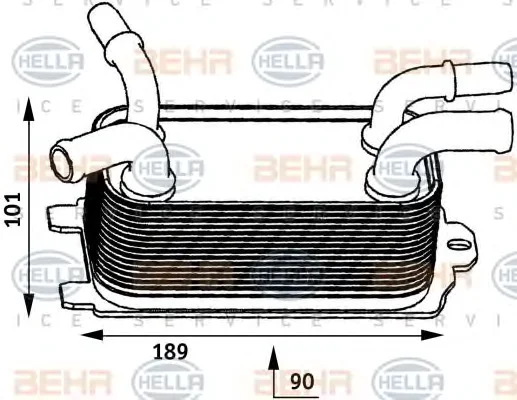 8MO 376 729-611 BEHR/HELLA/PAGID масляный радиатор двигателя (фото 1)