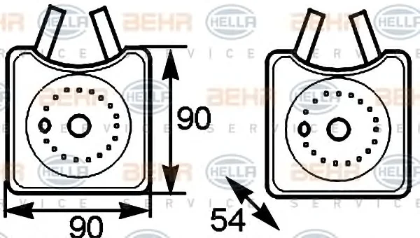 8MO 376 778-031 BEHR/HELLA/PAGID масляный радиатор двигателя (фото 1)