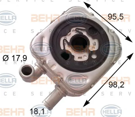 8MO 376 778-051 BEHR/HELLA/PAGID масляный радиатор двигателя (фото 1)