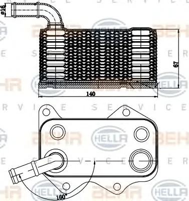 8MO 376 783-771 BEHR/HELLA/PAGID масляный радиатор двигателя (фото 1)