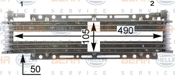 8MO 376 901-111 BEHR/HELLA/PAGID масляный радиатор двигателя (фото 1)