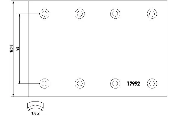 1799201 TEXTAR Комплект тормозных башмаков, барабанные тормоза (фото 1)