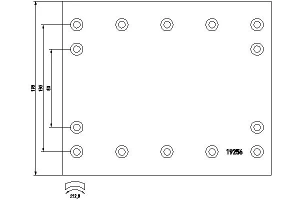 19256 TEXTAR Тормозные колодки, барабанный тормоз (фото 1)