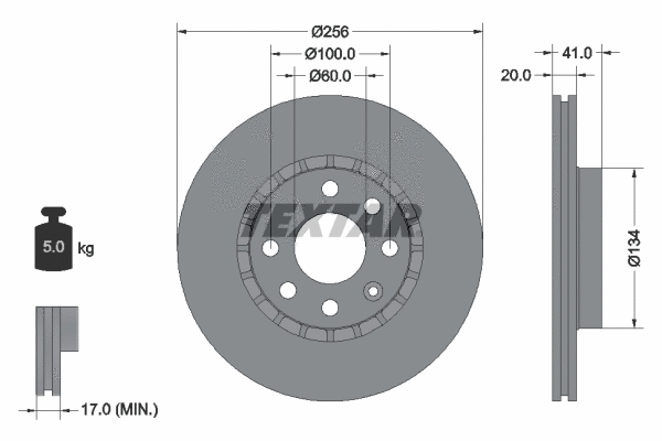 89000900 TEXTAR Комплект тормозов, дисковый тормозной механизм (фото 1)