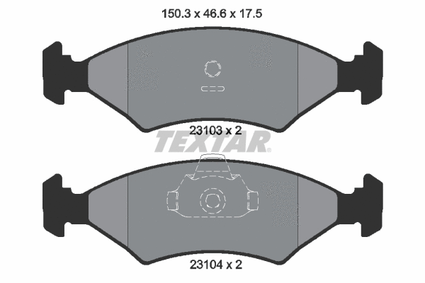 89001000 TEXTAR Комплект тормозов, дисковый тормозной механизм (фото 1)