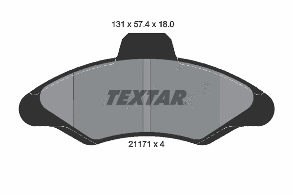 89001900 TEXTAR Комплект тормозов, дисковый тормозной механизм (фото 1)