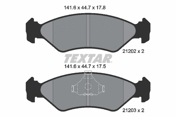 89002100 TEXTAR Комплект тормозов, дисковый тормозной механизм (фото 1)