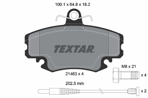 89002400 TEXTAR Комплект тормозов, дисковый тормозной механизм (фото 1)