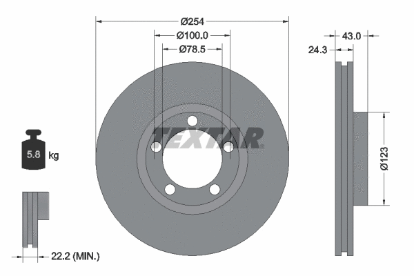 89002900 TEXTAR Комплект тормозов, дисковый тормозной механизм (фото 1)