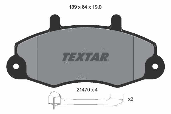 89002900 TEXTAR Комплект тормозов, дисковый тормозной механизм (фото 2)