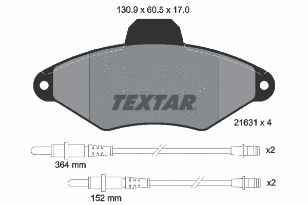 89003300 TEXTAR Комплект тормозов, дисковый тормозной механизм (фото 1)