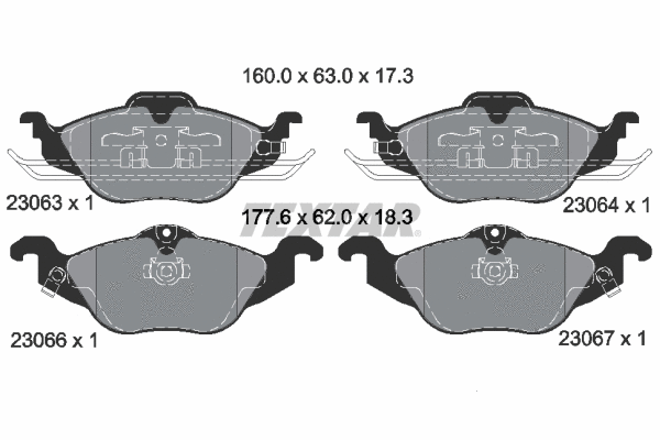 89004800 TEXTAR Комплект тормозов, дисковый тормозной механизм (фото 1)