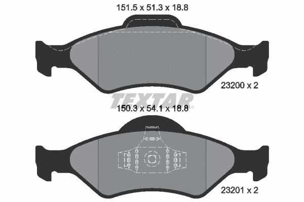89005700 TEXTAR Комплект тормозов, дисковый тормозной механизм (фото 1)