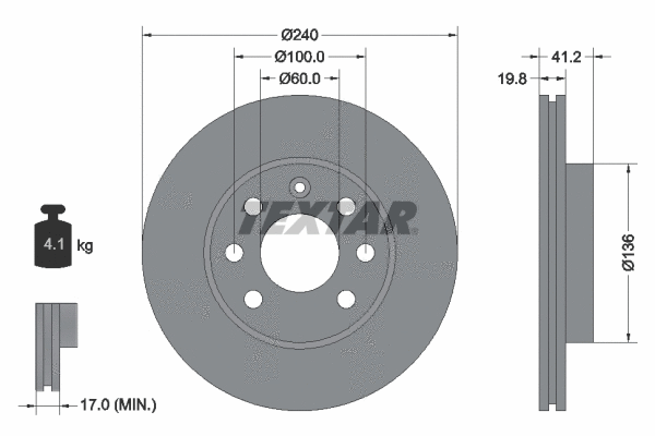 89005900 TEXTAR Комплект тормозов, дисковый тормозной механизм (фото 2)