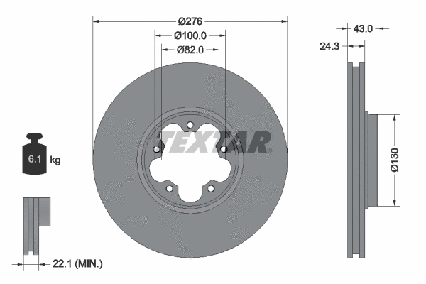 89006600 TEXTAR Комплект тормозов, дисковый тормозной механизм (фото 2)
