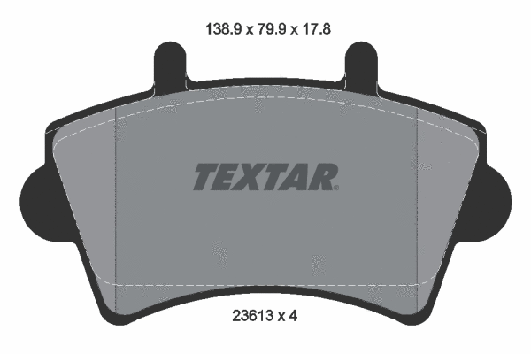 89007800 TEXTAR Комплект тормозов, дисковый тормозной механизм (фото 1)