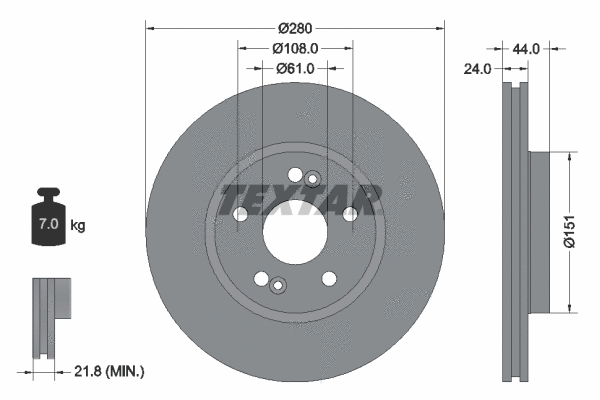 89010600 TEXTAR Комплект тормозов, дисковый тормозной механизм (фото 1)