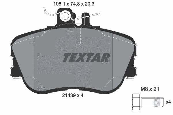 89010900 TEXTAR Комплект тормозов, дисковый тормозной механизм (фото 1)