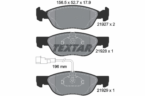89012500 TEXTAR Комплект тормозов, дисковый тормозной механизм (фото 1)
