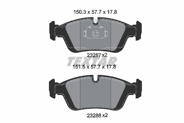 89014900 TEXTAR Комплект тормозов, дисковый тормозной механизм (фото 1)