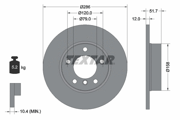 89014900 TEXTAR Комплект тормозов, дисковый тормозной механизм (фото 2)