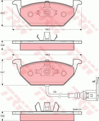 GTD1078 TRW Комплект тормозов, дисковый тормозной механизм (фото 1)