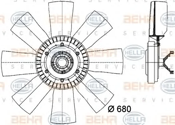 8MV 376 727-101 BEHR/HELLA/PAGID Вентилятор охлаждения радиатора (фото 1)