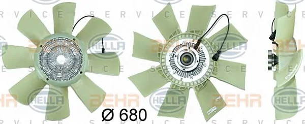 8MV 376 730-131 BEHR/HELLA/PAGID Вентилятор охлаждения радиатора (фото 1)