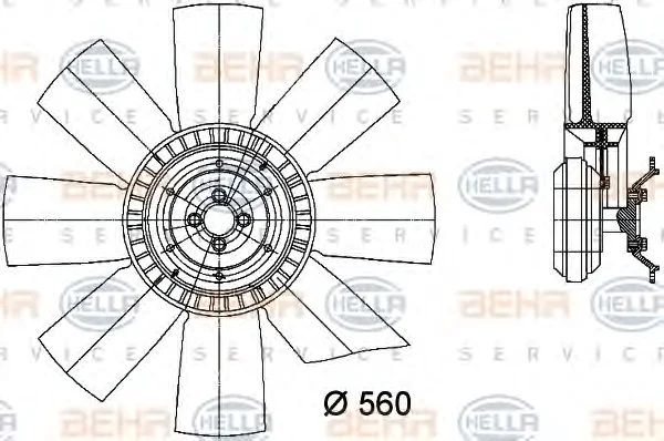 8MV 376 731-101 BEHR/HELLA/PAGID Вентилятор охлаждения радиатора (фото 1)