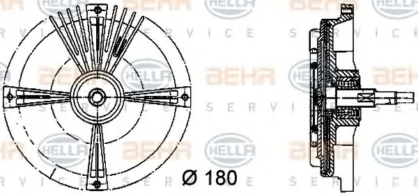 8MV 376 731-111 BEHR/HELLA/PAGID Вентилятор охлаждения радиатора (двигателя) (фото 1)