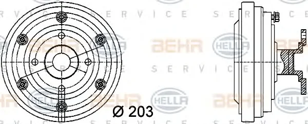 8MV 376 731-281 BEHR/HELLA/PAGID Вентилятор охлаждения радиатора (двигателя) (фото 1)