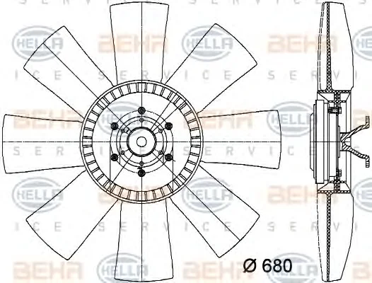 8MV 376 731-331 BEHR/HELLA/PAGID Вентилятор охлаждения радиатора (фото 1)