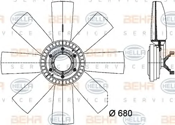8MV 376 731-461 BEHR/HELLA/PAGID Вентилятор охлаждения радиатора (фото 1)