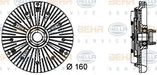 8MV 376 732-031 BEHR/HELLA/PAGID Вентилятор охлаждения радиатора (двигателя) (фото 1)