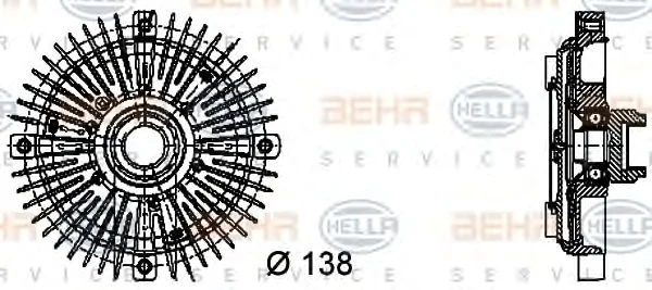 8MV 376 732-231 BEHR/HELLA/PAGID Вентилятор охлаждения радиатора (двигателя) (фото 1)