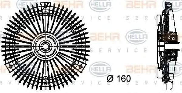 8MV 376 732-251 BEHR/HELLA/PAGID Вентилятор охлаждения радиатора (двигателя) (фото 1)