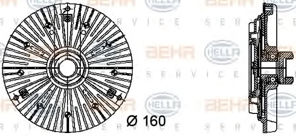 8MV 376 732-401 BEHR/HELLA/PAGID Вентилятор охлаждения радиатора (двигателя) (фото 1)