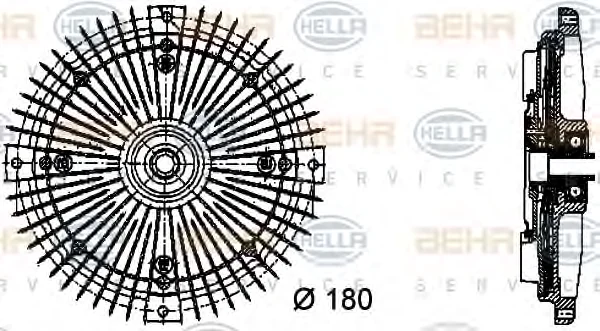 8MV 376 732-491 BEHR/HELLA/PAGID Вентилятор охлаждения радиатора (двигателя) (фото 1)