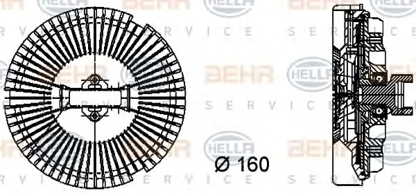 8MV 376 733-021 BEHR/HELLA/PAGID Вентилятор охлаждения радиатора (двигателя) (фото 1)