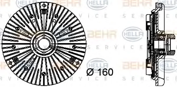 8MV 376 733-031 BEHR/HELLA/PAGID Вентилятор охлаждения радиатора (двигателя) (фото 1)